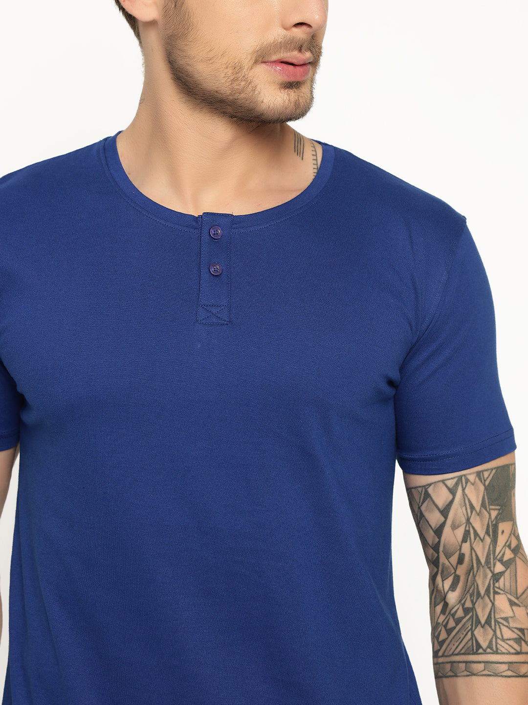 Ap'pulse Men's Short Sleeve Henley Tshirt