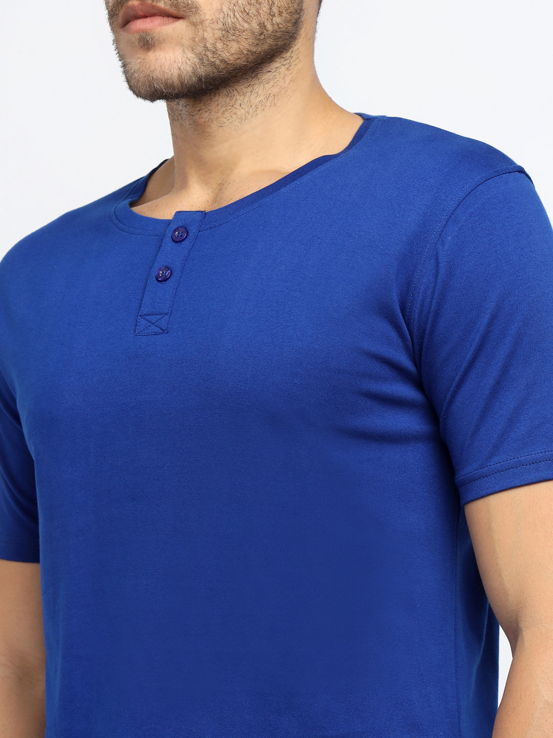 Ap'pulse Men's Short Sleeve Henley Tshirt