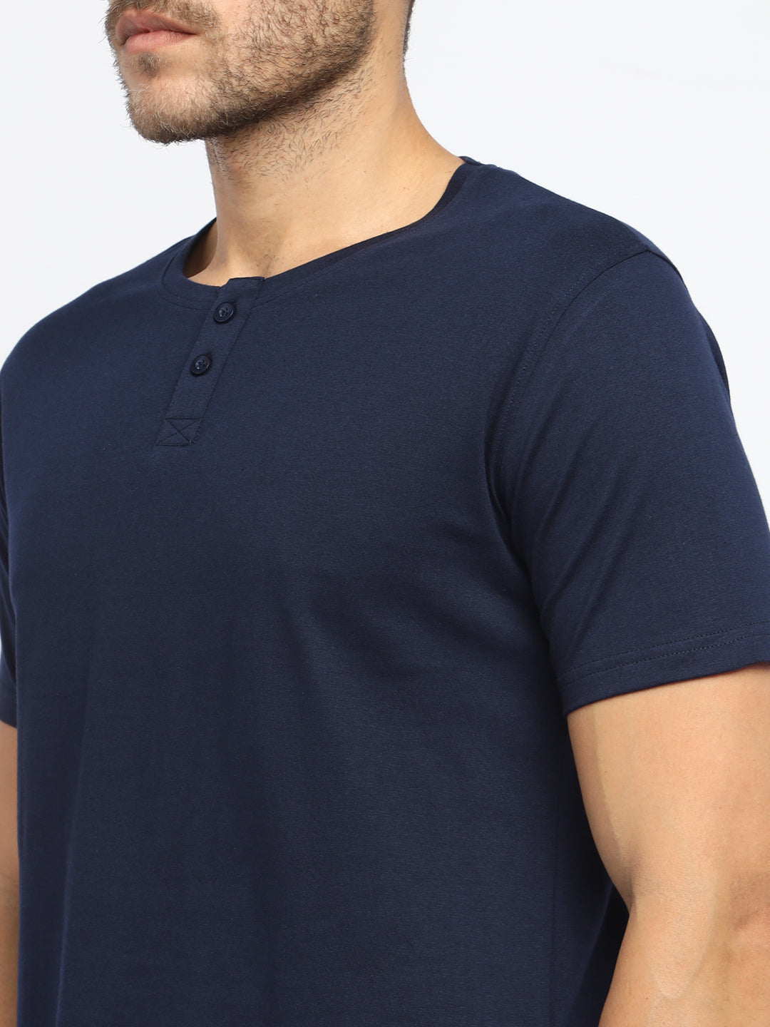 Ap'pulse Men's Short Sleeve Henley Tshirt
