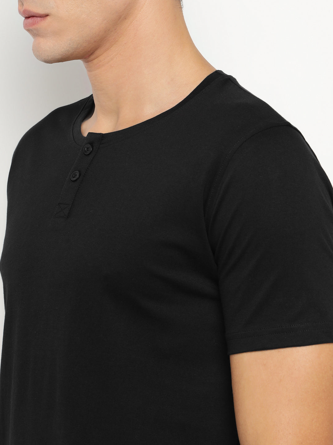 Ap'pulse Men's Short Sleeve Henley Tshirt