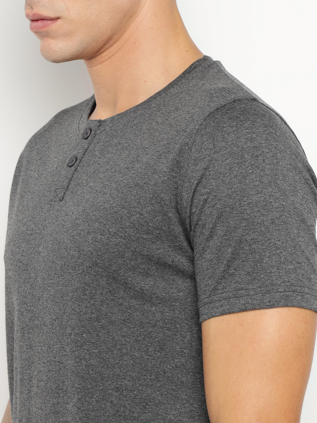 Ap'pulse Men's Short Sleeve Henley Tshirt