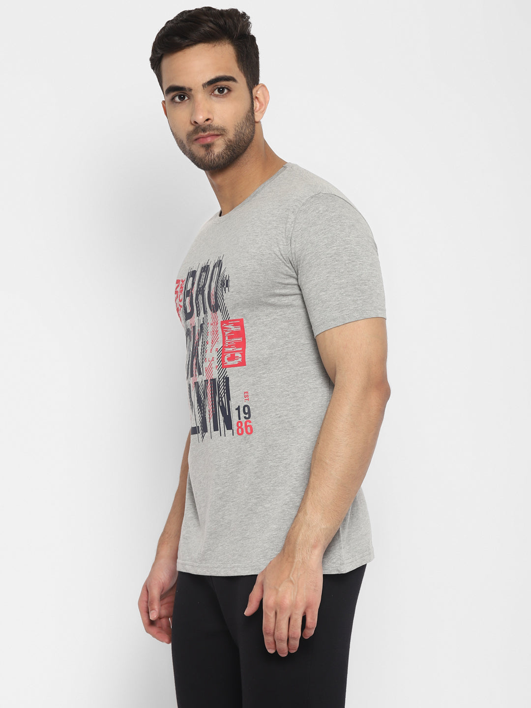 Ap'pulse Men's Short Sleeve Round Neck Printed Tshirt