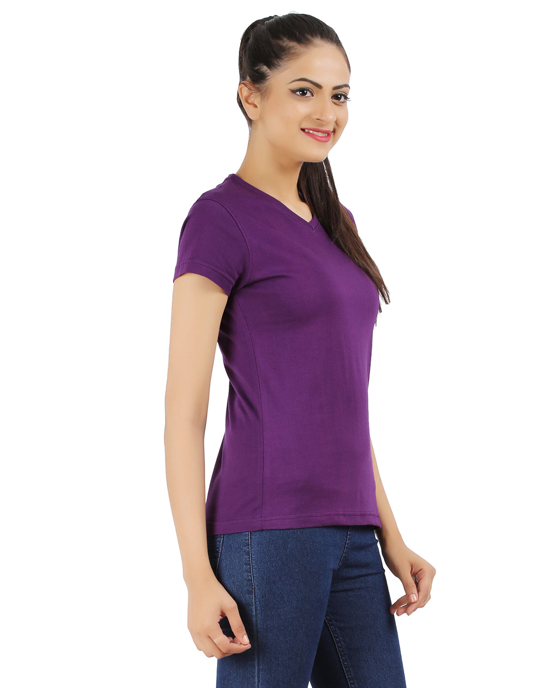 Appulse Women's Short Sleeve V neck T-Shirt | Women | Premium Cotton | Activewear | Athleisure