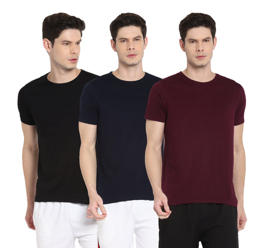 Appulse Men's Short Sleeve Round Neck T-Shirt(Pack of 3) | Men | Premium Cotton | Activewear | Athleisure