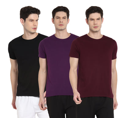 Appulse Men's Short Sleeve Round Neck T-Shirt(Pack of 3) | Men | Premium Cotton | Activewear | Athleisure