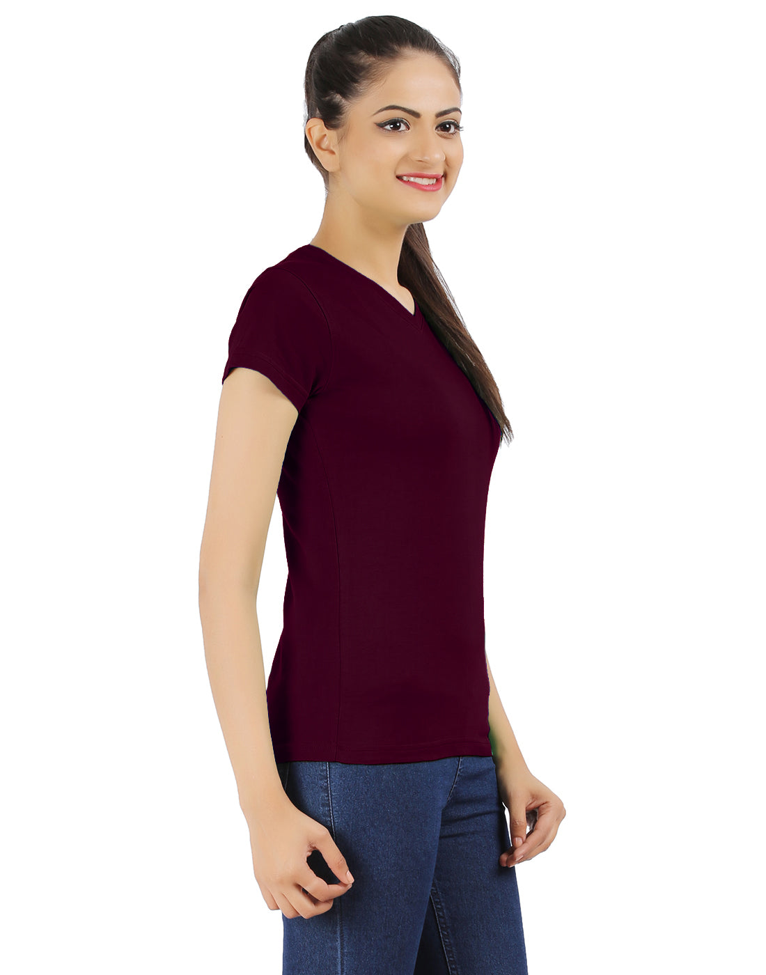 Appulse Women's Short Sleeve V neck T-Shirt | Women | Premium Cotton | Activewear | Athleisure