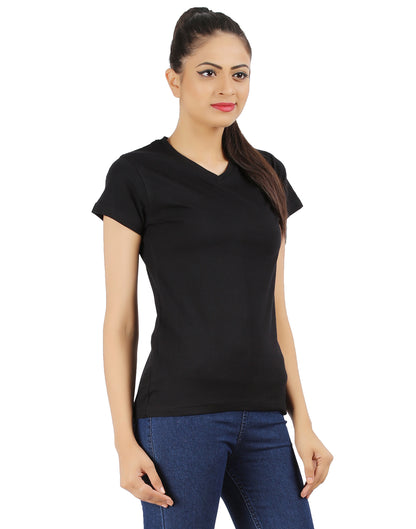 Appulse Women's Short Sleeve V neck T-Shirt | Women | Premium Cotton | Activewear | Athleisure
