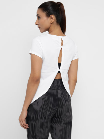 Appulse Women's Back Open T-Shirt | Women | Premium Cotton | Activewear | Athleisure
