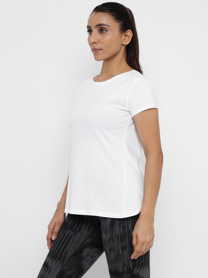 Appulse Women's Back Open T-Shirt | Women | Premium Cotton | Activewear | Athleisure
