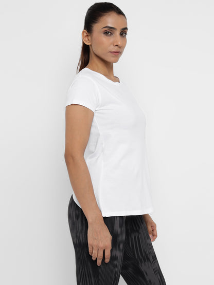 Appulse Women's Back Open T-Shirt | Women | Premium Cotton | Activewear | Athleisure