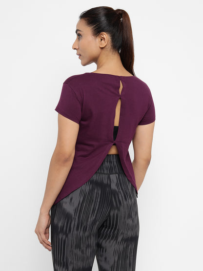 Appulse Women's Back Open T-Shirt | Women | Premium Cotton | Activewear | Athleisure