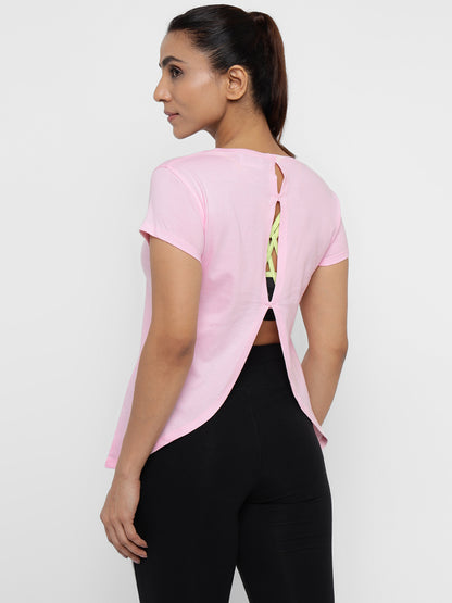 Appulse Women's Back Open T-Shirt | Women | Premium Cotton | Activewear | Athleisure