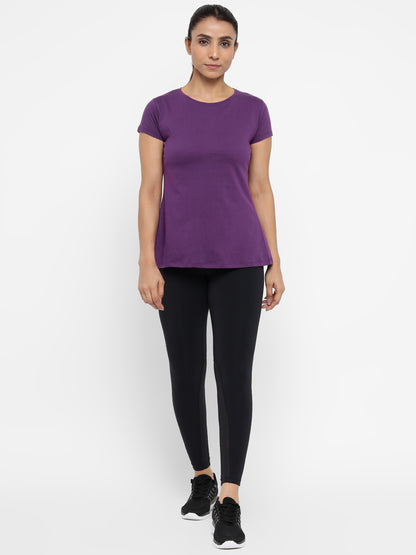 Appulse Women's Back Open T-Shirt | Women | Premium Cotton | Activewear | Athleisure