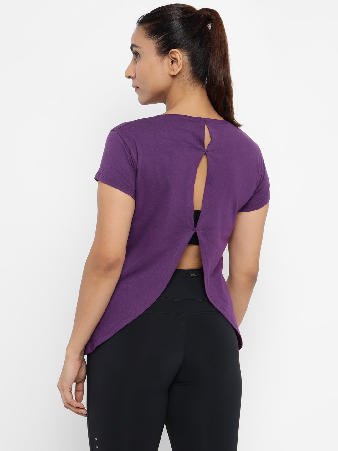 Appulse Women's Back Open T-Shirt | Women | Premium Cotton | Activewear | Athleisure