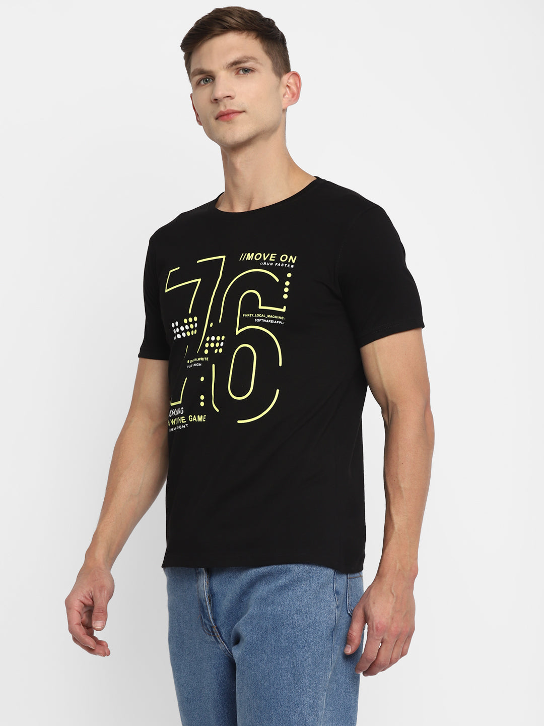Appulse Men's Short Sleeve Round Neck Printed T-Shirt | Men | Premium Cotton | Activewear | Athleisure