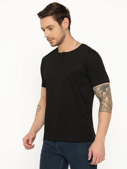 Appulse Men's Short Sleeve Henley T-Shirt | Men | Premium Cotton | Activewear | Athleisure