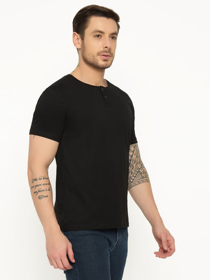 Appulse Men's Short Sleeve Henley T-Shirt | Men | Premium Cotton | Activewear | Athleisure