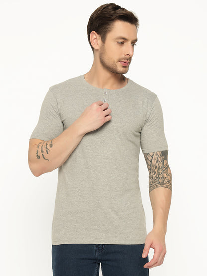 Appulse Men's Short Sleeve Henley T-Shirt | Men | Premium Cotton | Activewear | Athleisure