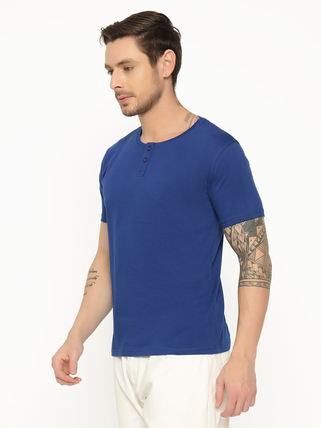 Ap'pulse Men's Short Sleeve Henley Tshirt