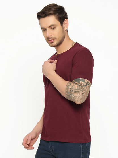 Appulse Men's Short Sleeve Henley T-Shirt | Men | Premium Cotton | Activewear | Athleisure