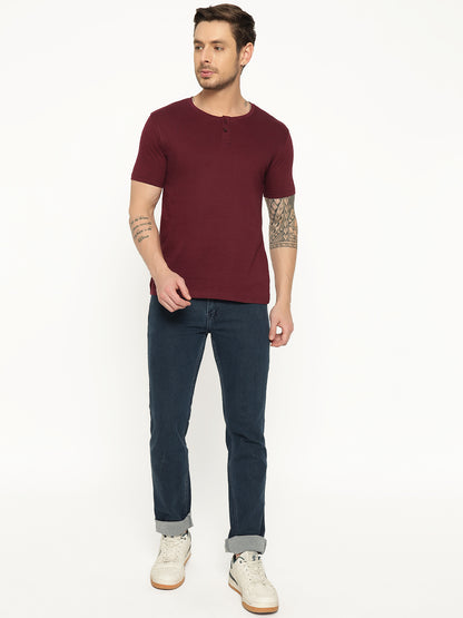 Appulse Men's Short Sleeve Henley T-Shirt | Men | Premium Cotton | Activewear | Athleisure