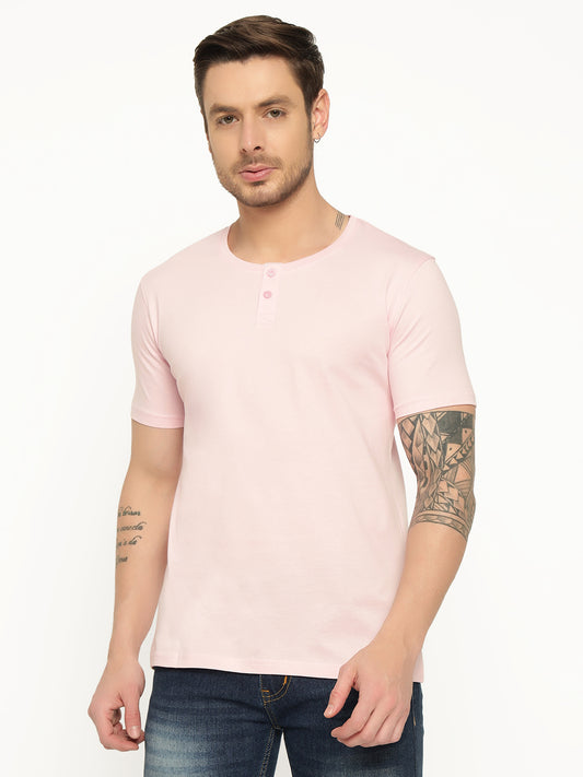 Ap'pulse Men's Short Sleeve Henley Tshirt