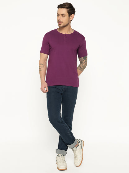 Appulse Men's Short Sleeve Henley T-Shirt | Men | Premium Cotton | Activewear | Athleisure