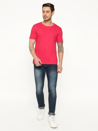 Appulse Men's Short Sleeve Henley T-Shirt | Men | Premium Cotton | Activewear | Athleisure