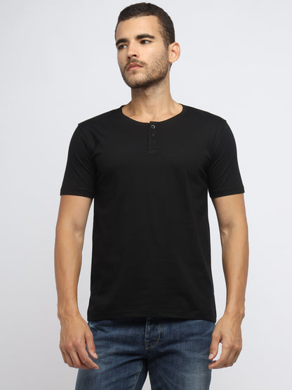 Appulse Men's Short Sleeve Henley T-Shirt | Men | Premium Cotton | Activewear | Athleisure