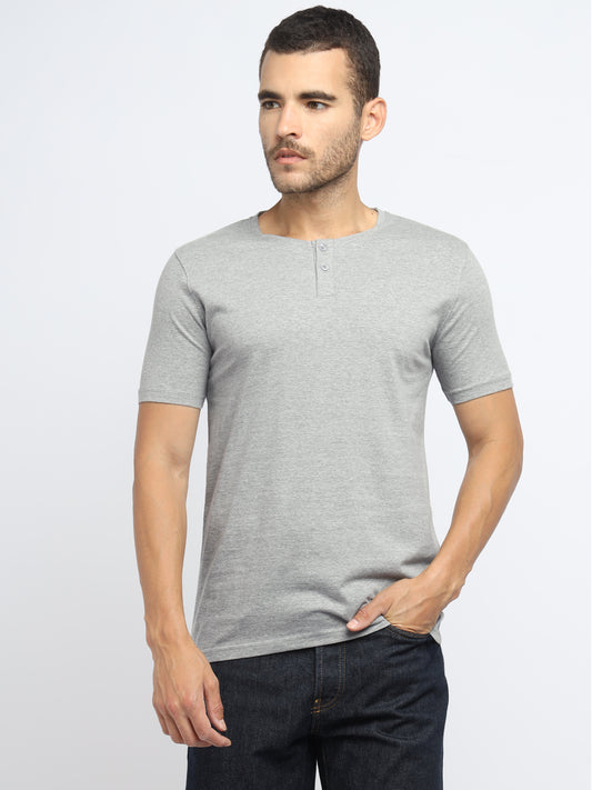 Ap'pulse Men's Short Sleeve Henley Tshirt