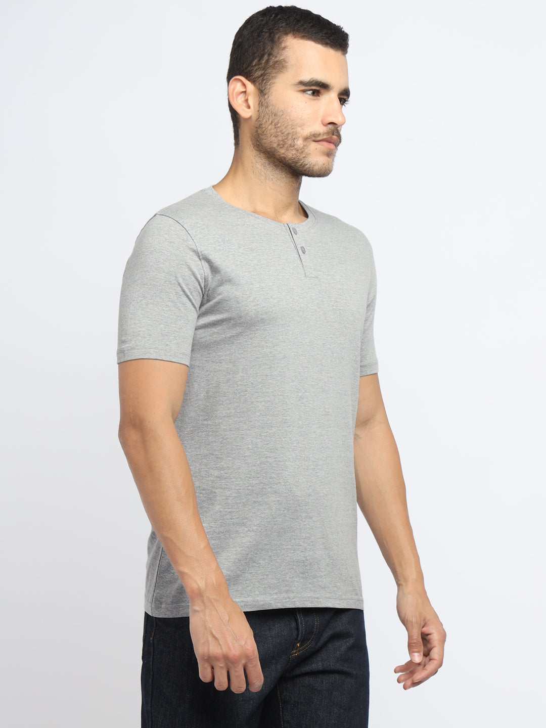 Ap'pulse Men's Short Sleeve Henley Tshirt
