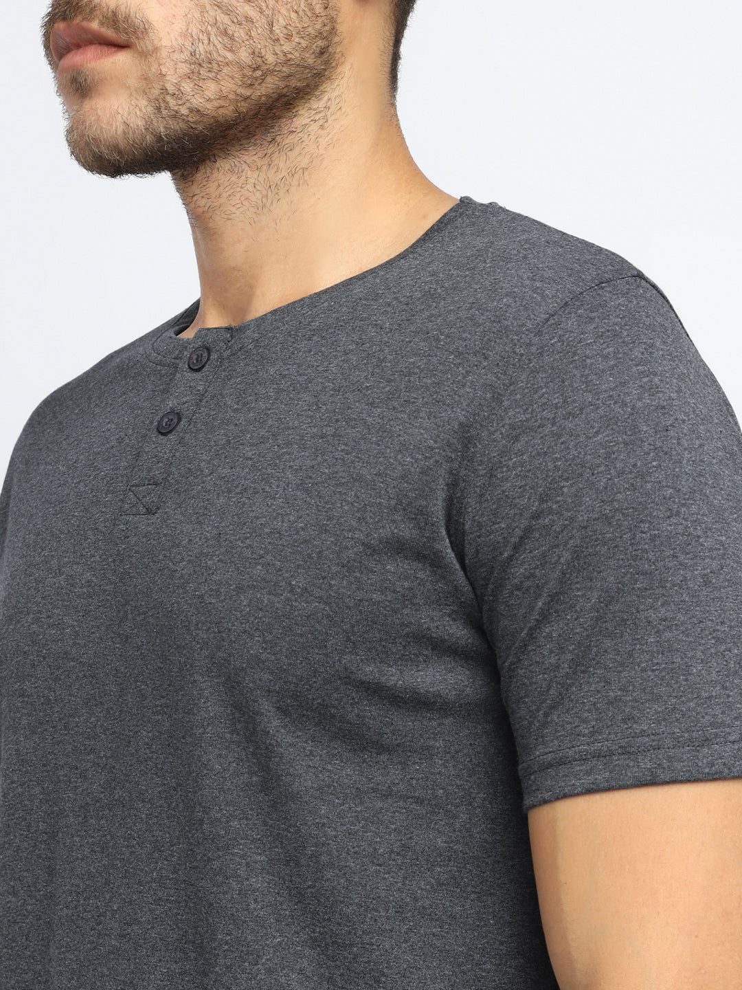 Ap'pulse Men's Short Sleeve Henley Tshirt