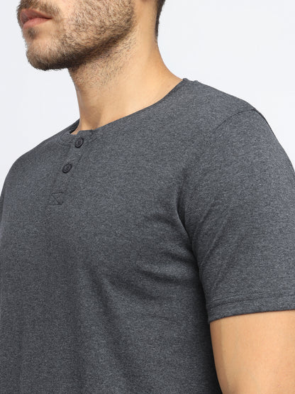 Appulse Men's Short Sleeve Henley T-Shirt | Men | Premium Cotton | Activewear | Athleisure