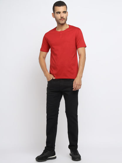 Appulse Men's Short Sleeve Henley T-Shirt | Men | Premium Cotton | Activewear | Athleisure