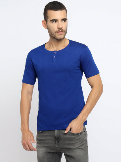 Appulse Men's Short Sleeve Henley T-Shirt | Men | Premium Cotton | Activewear | Athleisure