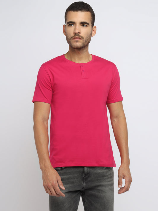 Ap'pulse Men's Short Sleeve Henley Tshirt
