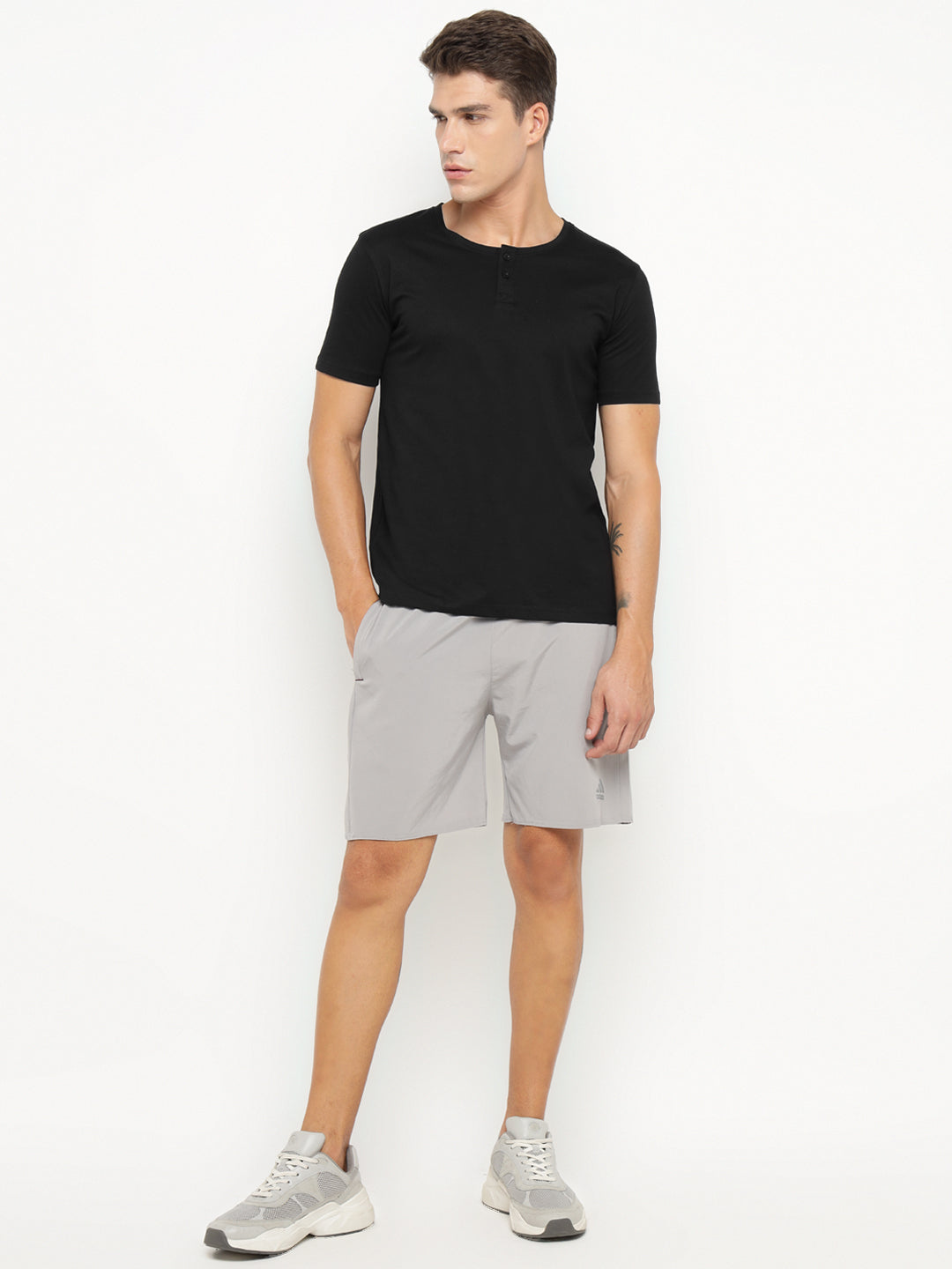 Ap'pulse Men's Short Sleeve Henley Tshirt