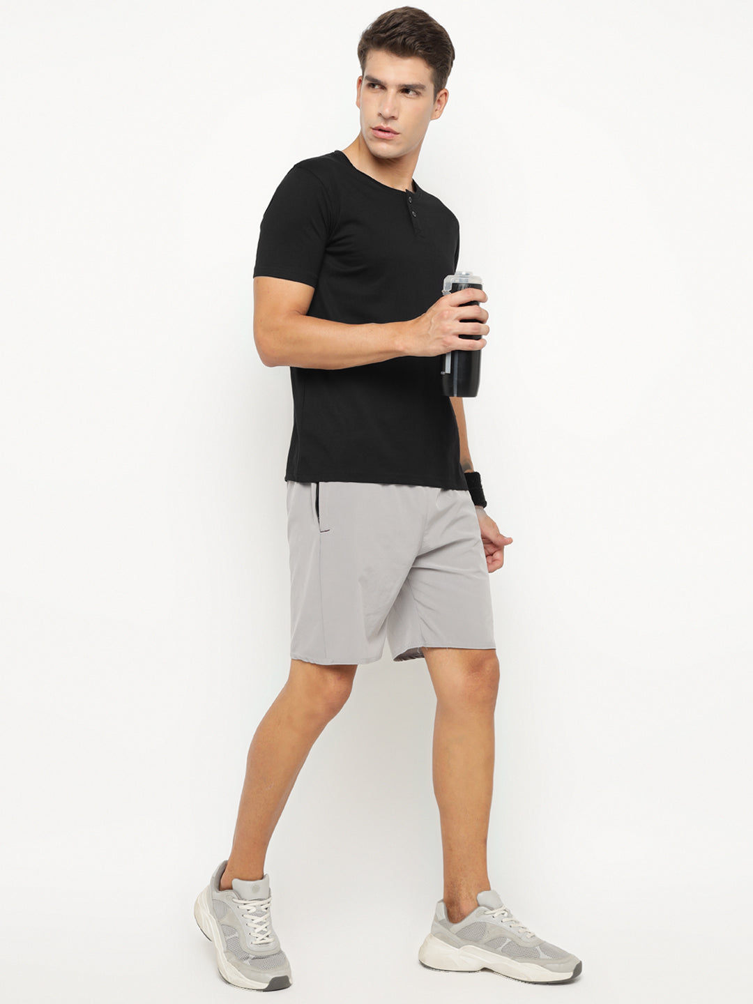 Ap'pulse Men's Short Sleeve Henley Tshirt