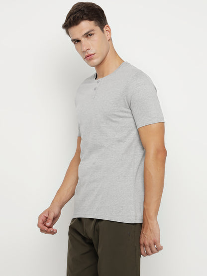 Appulse Men's Short Sleeve Henley T-Shirt | Men | Premium Cotton | Activewear | Athleisure
