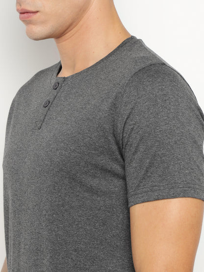 Appulse Men's Short Sleeve Henley T-Shirt | Men | Premium Cotton | Activewear | Athleisure