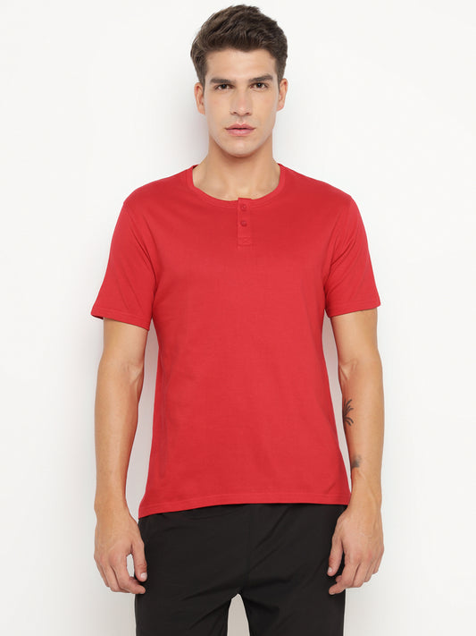 Ap'pulse Men's Short Sleeve Henley Tshirt