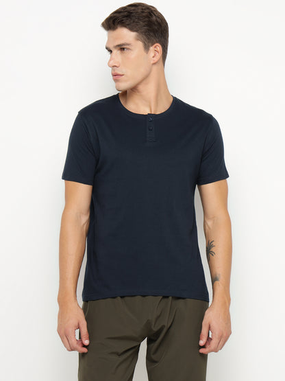 Appulse Men's Short Sleeve Henley T-Shirt | Men | Premium Cotton | Activewear | Athleisure