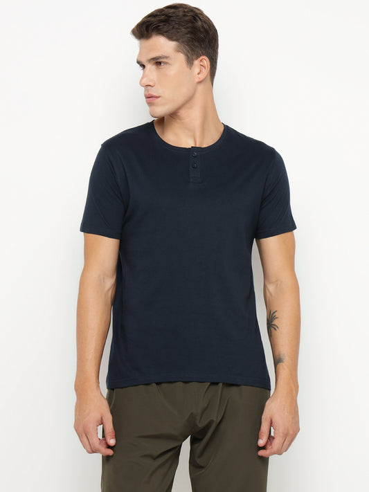 Ap'pulse Men's Short Sleeve Henley Tshirt