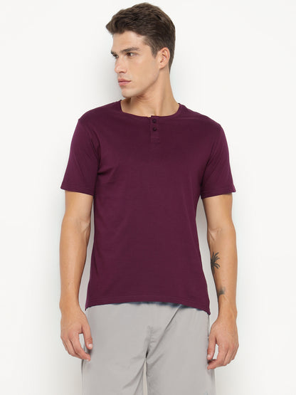Appulse Men's Short Sleeve Henley T-Shirt | Men | Premium Cotton | Activewear | Athleisure