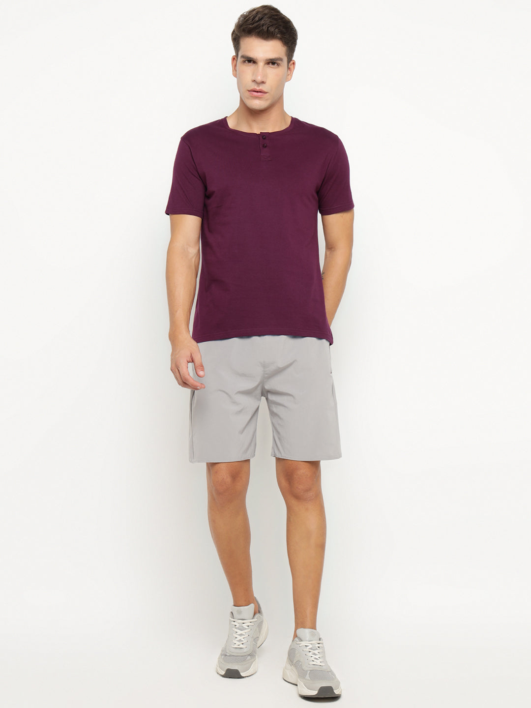 Ap'pulse Men's Short Sleeve Henley Tshirt