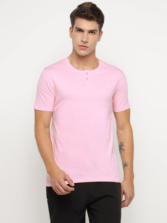 Ap'pulse Men's Short Sleeve Henley Tshirt