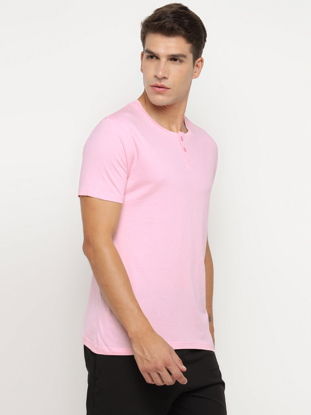 Ap'pulse Men's Short Sleeve Henley Tshirt