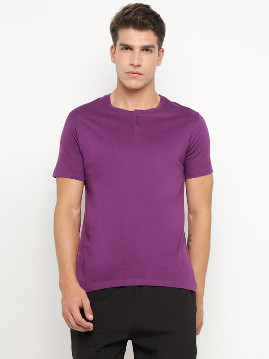 Ap'pulse Men's Short Sleeve Henley Tshirt