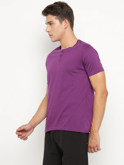 Appulse Men's Short Sleeve Henley T-Shirt | Men | Premium Cotton | Activewear | Athleisure