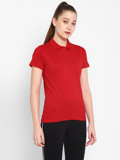 Appulse Women's Sports Polo T-Shirt | Women | Premium Cotton | Activewear | Athleisure